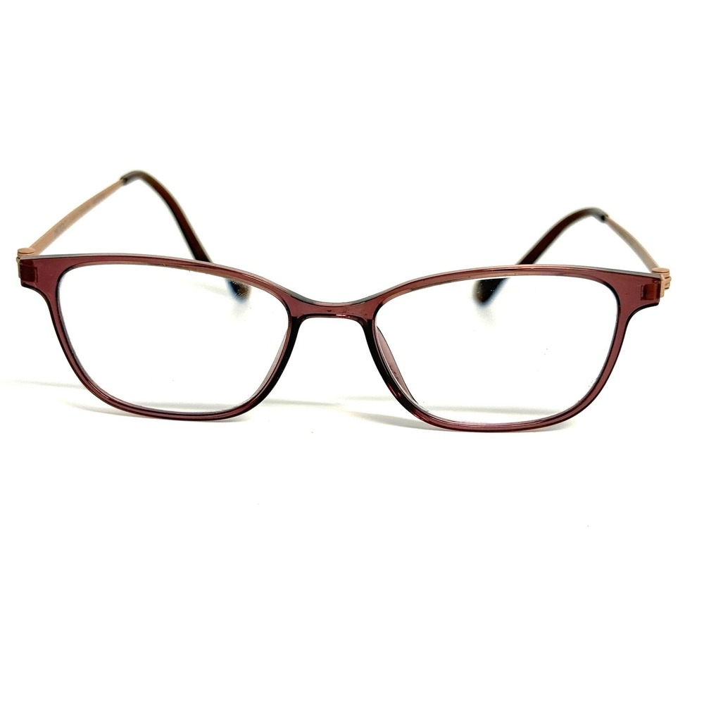 Modo 7010 R1000 Titanium Eyeglasses Burgundy Nude Cat Eye Frames 48-16-138